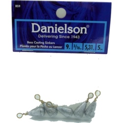 Bass Casting Sinkers 5pk. 3/16oz. Danielson