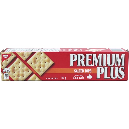 Premium Plus Salted Tops Crackers 113g. Christie
