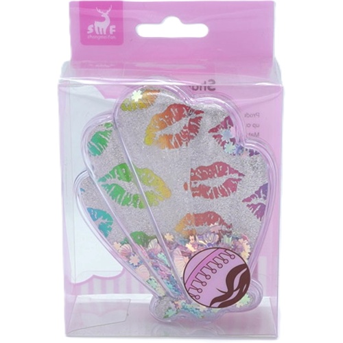 Hairbrush Seashell Glitter Lips