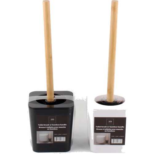 Toilet Brush w/ Bamboo Handle Ass't Colours ITY