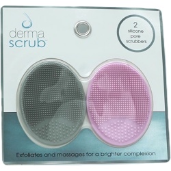 Silicone Pore Scrubbers 2pk. Grey & Pink Derma Scrub
