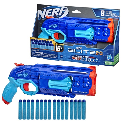 Nerf Elite 2.0 Trailblazer RD-8 Wild Edition Blaster w/16 Darts