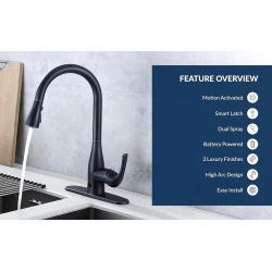 Touchless Kitchen Faucet Matte Black Flow 770