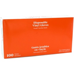 Disposable Vinyl Gloves Medium 100pk. Powder Free Moyen
