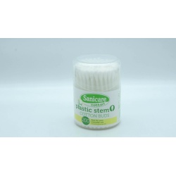 Plastic Stem Cotton Buds 200pk. Sanicare Cotton