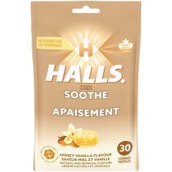 Halls Menthol Soothe Honey Vanilla 30 Lozenges