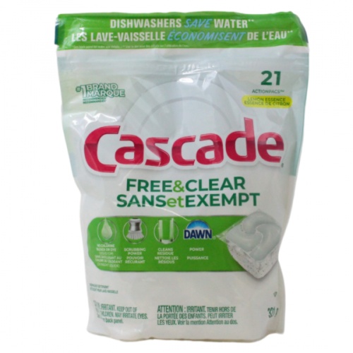 Cascade Actionpacs 21ct Free&clear Lemon