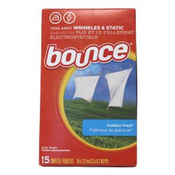 Bounce Dryer Sheets Outdoor Fresh 15 Sheets