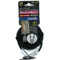 USB C - USB C 4Ft Braided Lanyard Cable CM Mobile