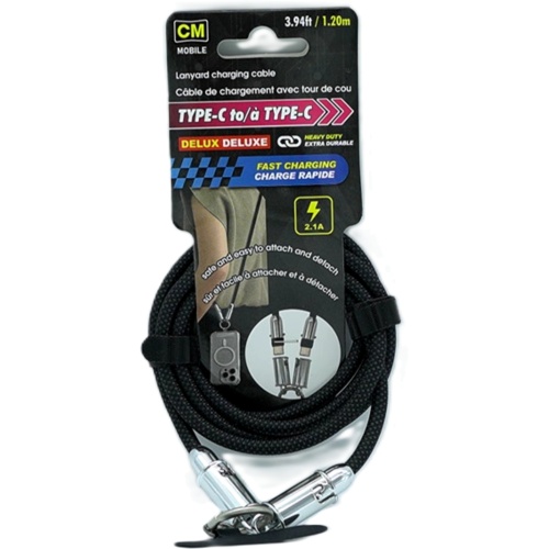 USB C - USB C 4Ft Braided Lanyard Cable CM Mobile