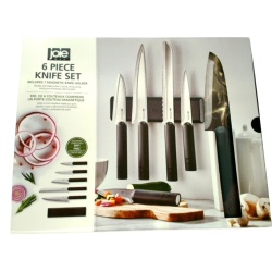 6pc. Knife Set w/Magnetic Knife Holder Joie Msc