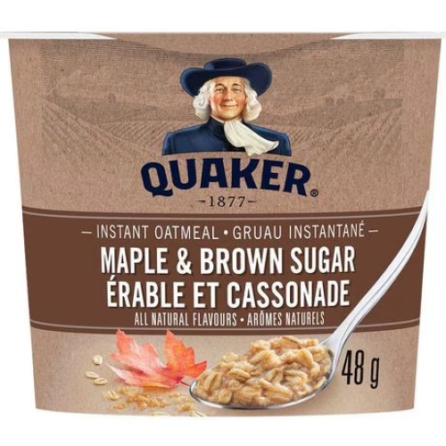 Quaker Instant Oatmeal Maple & Brown Sugar 48g. Cup