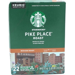 Starbucks Pike Place Roast Ground Coffee 22 K-Cup Pods (Past Best Before Date)