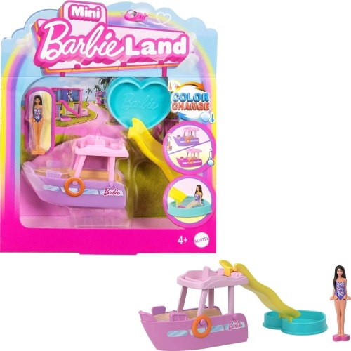Mini Barbie Land Doll & Dreamboat Playset