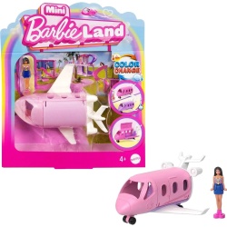Mini Barbie Land Doll & Plane Playset