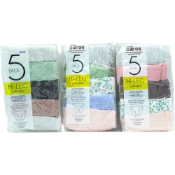 Ladies Hi-Leg Underwear 5pk. Small Max Cares