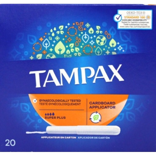 Tampon 20Pk Super Plus w/ Cardboard Applicator Tampax