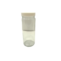 Tall Glass Bottle 16oz. w/White Lid Paksh