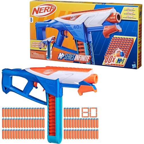 Nerf Gun N Series Infinite w/80 Darts & Rotating Belt