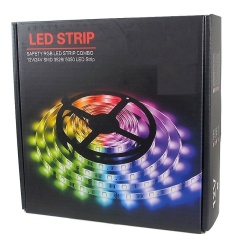 RGB Decorative LED strip - 2 x 5 meters 30 LED/meter self-adhesive 12v adaptor included