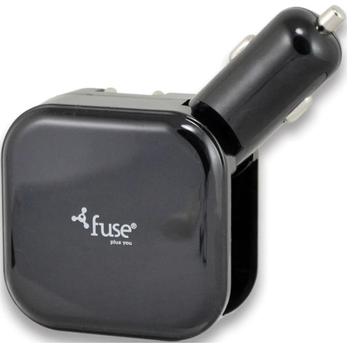 2 In 1 Foldable Wall & Car Charger 2.1A 2 USB Ports Fuse