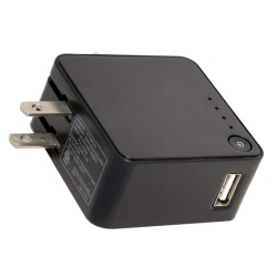 2 In 1 USB-A Wall Charger w/2600mah Back Up Battery Fuse