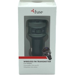 Wireless FM Transmitter Car Adaptor w/Dual USB Fuse