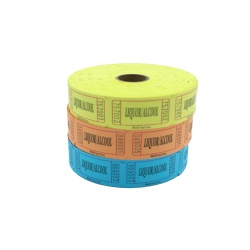 Liquor Tickets Rolls Of 1000 Multi Colour