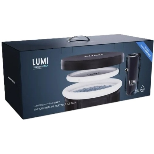 Ice Bath Lumi Recovery Pod Max w/Cover & Carry Bag 100L Capacity