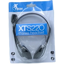 Stereo Headset w/Boom Mic 3.5mm Black Xtech