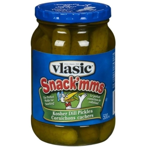 Vlasic Snack'mms Kosher Dill Pickles 500mL