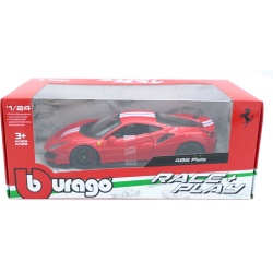 Die Cast Car Ferrari 488 Pista Size 1/24 Burago Race & Play