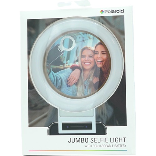 Jumbo Selfie Light w/Rechargeable Battery 3 Brightness Levels Polaroid