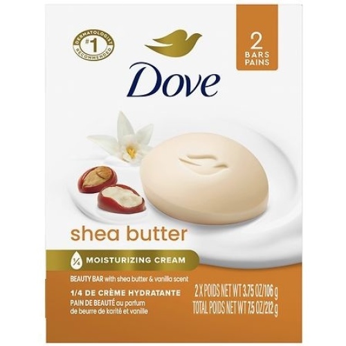 Dove Bar Soap Shea Butter 2 x 106g. Bars