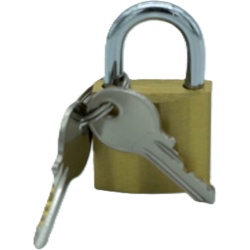 Padlock 1-1/4 Brass w/2 Keys"