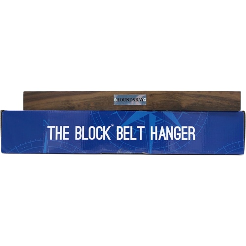 Block Belt Hanger Walnut Holds 17 Belts Houndsbay