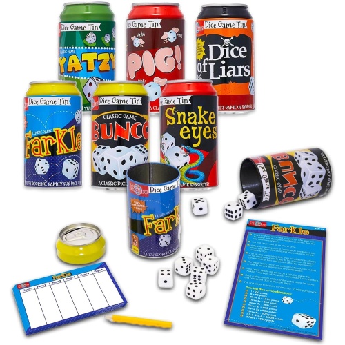 Dice Games Tin Can Assorted Bendon