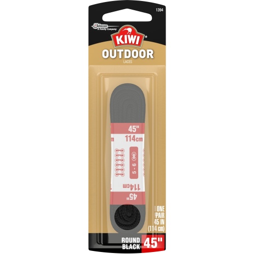 Shoe Lace Outdoor Round Black 45 Kiwi Outdoor