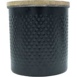 Large Treat Container Black W/ Wood Lid Nourish Bowls