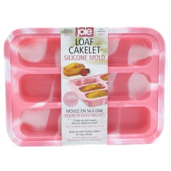 Loaf Cakelet Silicone Mold 8 x 10.82" x 1.85" Pink Joie"
