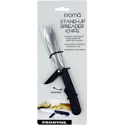 Stand Up Spreader Knife Black Plastic Handle Froma