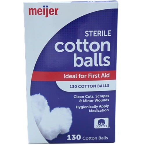 Sterile Cotton Balls 130pk. Meijer