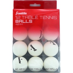 Table Tennis Balls 40mm 12pk. Franklin