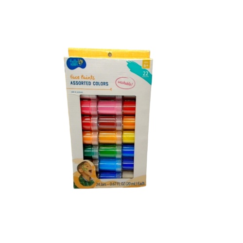 Face Paints 24 Jars 22 Ass't Colors Washable Hello Hobby