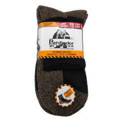 Performance Work Socks Men's 3pk. Black/brown Size 7-12 Kodiak