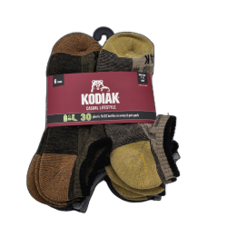 Socks Men's Kodiak 6pk. Low Cut Olive/Sand/Navy Casual Lifestyle