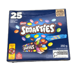 Smarties Snack Size 25pk. 250g.