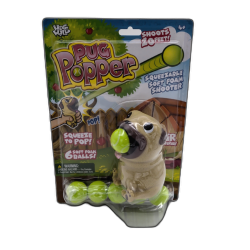 Pug Popper Toy W/6 Balls Hog Wild