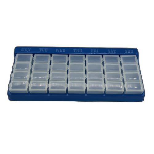 Weekly Pill Organizer 28 Compartments