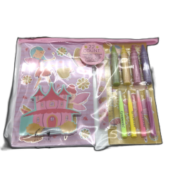 22pc. Girl's Travel Stationery Set Pink Greatworks